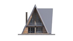 35’x59’ 4 Beds, 2 Baths A-Frame Cabin Architectural Build Plans PDF.