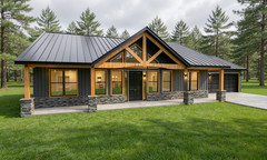 2,080 Sqft (Living) Modern Farm House with – 3 Bedrooms and 2 Baths with Garage