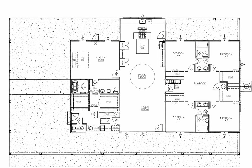 5 bedroom 3.5 bathroom open floor and split floor barndo house plan (full pdf)