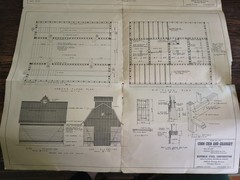 Vintage Corn Crib And Grainary Blue Prints Building Plan Republic Steel Corp Chi