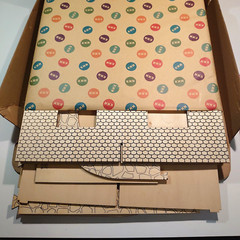 Vintage Kid Made Modern Design Your Own Modern House Craft Kit. Wood & Paper.