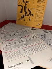 Vintage Lot Of Building Instructions- Roof-walls-siding- Tile- Estate Find