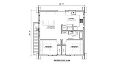 Two Car ADU Garage Loft 28’x28′ Architectural Plans – Blueprint Digital PDF