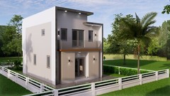 20×30 Feet Small House Plan 6×8.5 Meter 2 Beds 1 Bath Flat Roof (A4 Hard Copy)