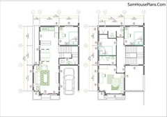 Small House Plan 23×33 Feet 7×10 Meter 4 Beds 3 Baths Flat Roof (A4 Hard Copy)