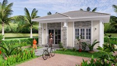 Small House Plan 7×6 Meter 23×20 Feet 1 Bed 1 Bath Hip Roof PDF (A4 Hard Copy)