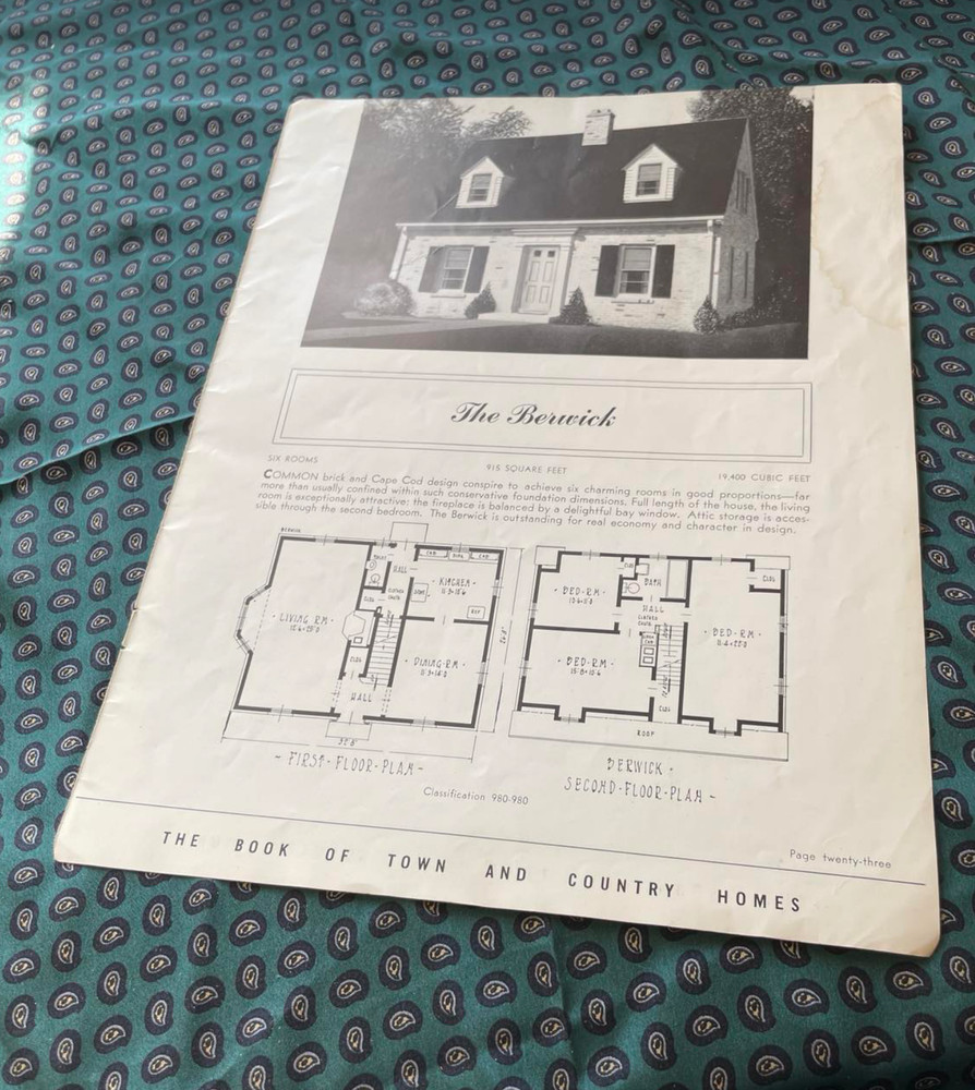 Book Town Country Homes 1950s Berwick 980-980 Alexander 187-251 Floor Plans