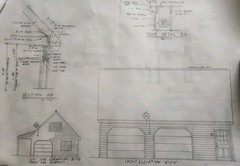 1989 Vintage 2 Story Double Car Garage Addition 18 Page Paper Blueprint Plan