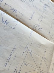 Tower For Type SI Derrick Blueprint Plans 1960’s American Bridge Steel Portugal