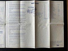 National Plan Service WET BAR #2028 Vintage 1970’s Building Plans COMPLETE!