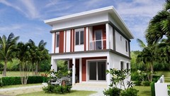 22×30 Feet Small House Plan 6.5×9 Meter 3 Beds 2 Baths Shed Roof (A4 Hard Copy)