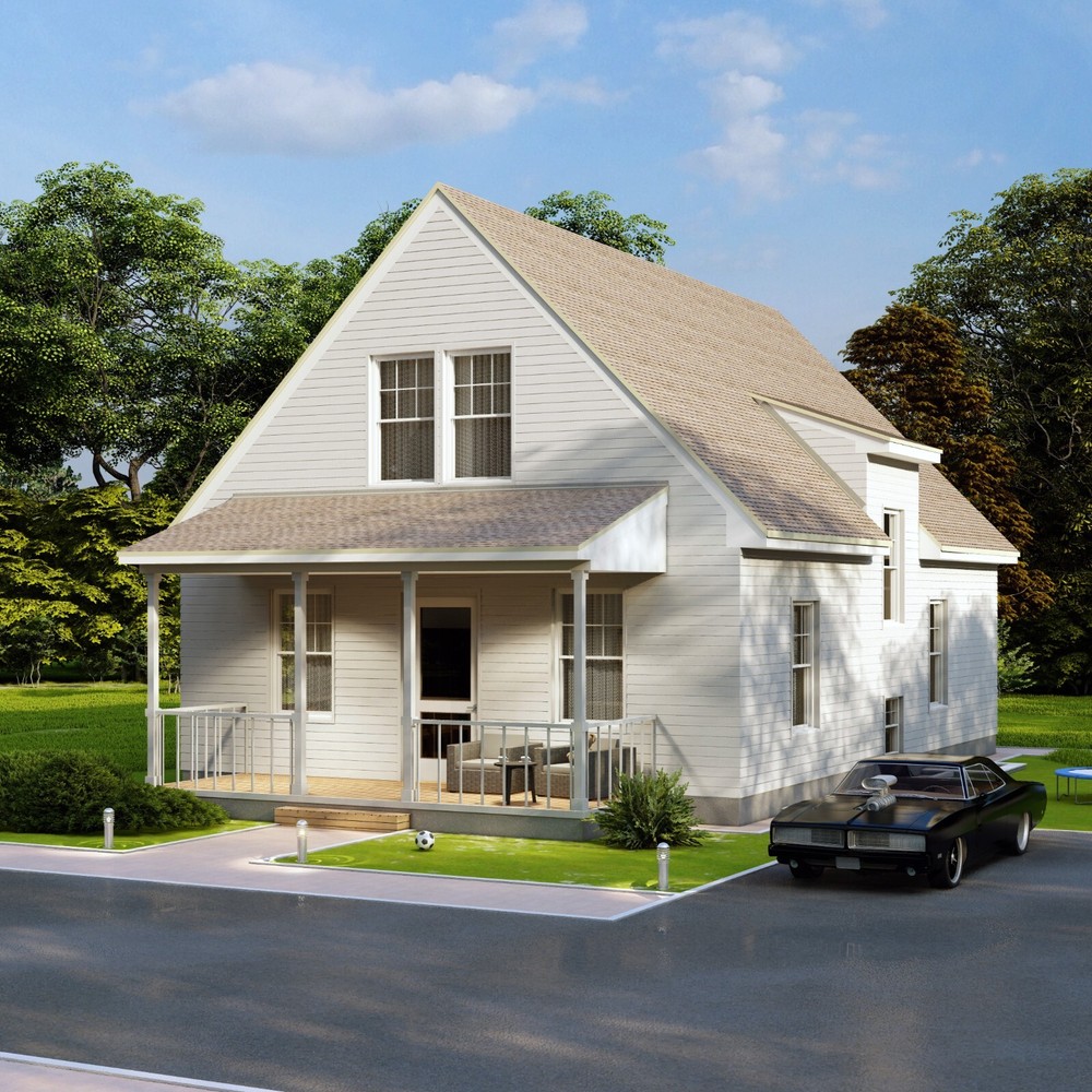 Family House 5 Bed, 2 Bathroom, Basement&Terrace CAD Blueprints Imperial