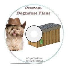 CAD Designed Insulated Dog House Plans, Large breed weatherproof w/ sundeck, DIY