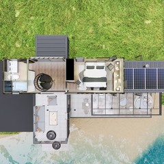 Container house plans – 2 bedrooms – 2 bathrooms – Digital PDF File