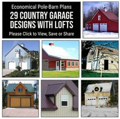 29 Country Garage Designs – Complete Pole-Barn Construction Blueprints