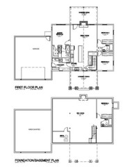 Custom Home House Building Plans 4 bedroom Blueprints 1365 sq ft PDF files