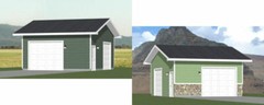 20×24 1-Car Garage — 480 sq ft — PDF Floor Plan — Model 4 and 4A