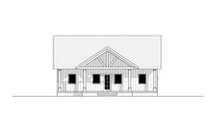 Spacious Cottage 3 bed 2 bath (40’x40′) Custom House Plans and Blueprints – elev