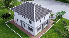 36×23 Feet House Design Plan 11×7 Meter 3 Bed 3 Baths Hip Roof PDF (A4 Hard Copy