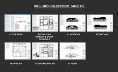 Riverside Farmhouse Modern House Open Plan Design 3 Bed 2.5 Bath 2 Car – Drawing