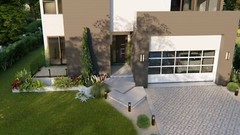BLUEPRINTS CONTEMPORARY TWO STORY HOUSE PLAN ARCHUP #108