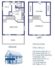 20×30 Cabin w/Loft Plans Package, Blueprints & Material List