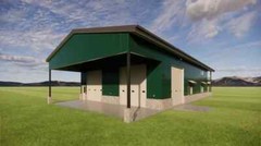 The Evergreen Barndominium Shop – 65 X 45 with Loft & 2 Baths Design Blueprints
