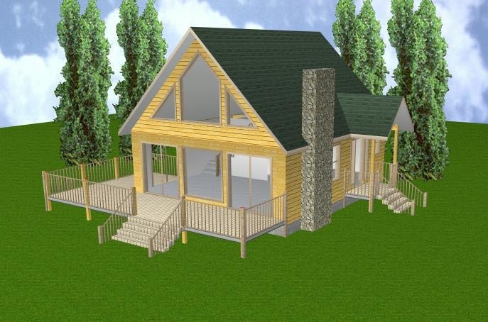 24×28 Cabin w/Loft & Basement Plans Package, Blueprints, Material List