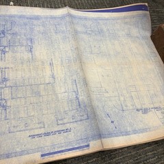 Vtg 1953 AT&SF Santa Fe Building Blueprints Railroad Memorabilia Kansas ~25 pgs