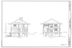 4 bedroom open plan home by Frank Lloyd Wright, printed architectural drawings