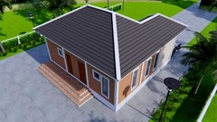 30×30 Feet Small House 9×9 Meter 2 Beds 2 Baths Hip Roof PDF & (A4 Hard Copy)
