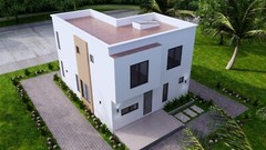 26×33 House Plans 8×10 Meter 3 Beds 3 Baths Terrace Roof PDF Plan (A4 Hard Copy)
