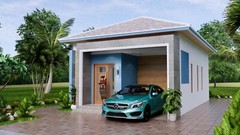 Custom Small House Design 6×9 Meter 2 Beds 1 Bath 20×30 Feet Hip (A4 Hard Copy)