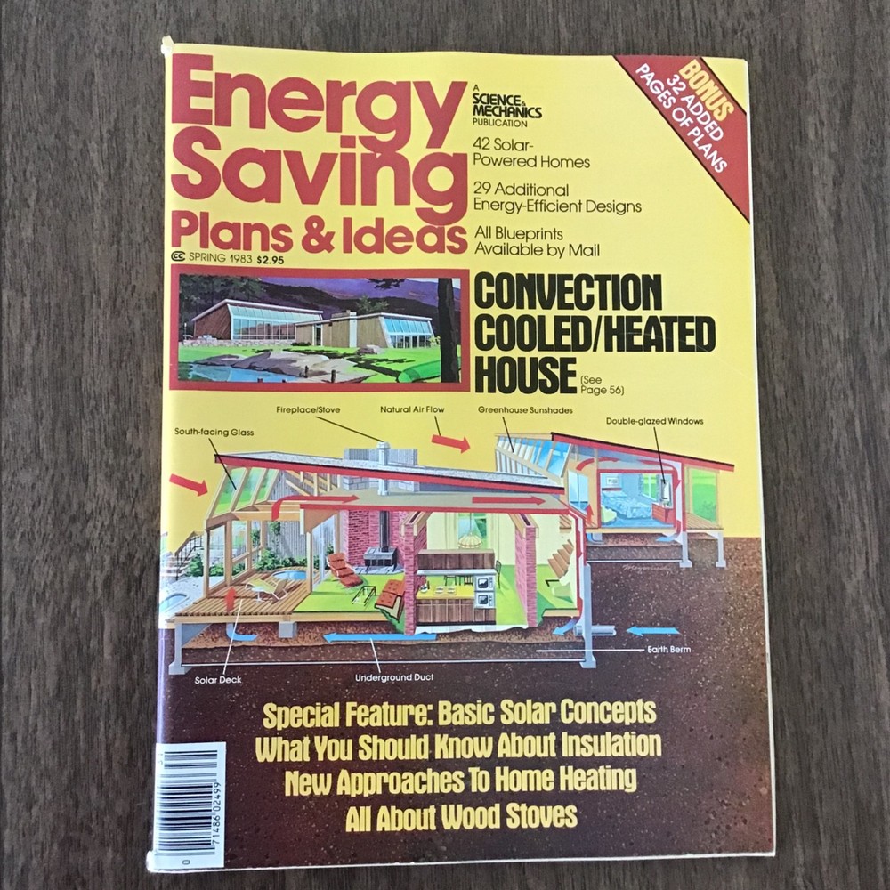 1983 Vtg Contemporary Home Floor Plans HOUSE Book SEE INDEX Solar Energy Saving