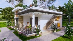 26×25 Feet Small House Design 8×7.5 Meter 2 Bed 1 Bath PDF & A4 Hard Copy