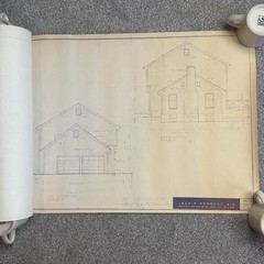 1960’s VTG Mid Century Modern House Blueprints Plan Kisco NY Complete 7 Pages