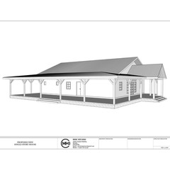 American Style 3 Bedroom House Plans PDF + AutoCAD DWG + 3D Renders