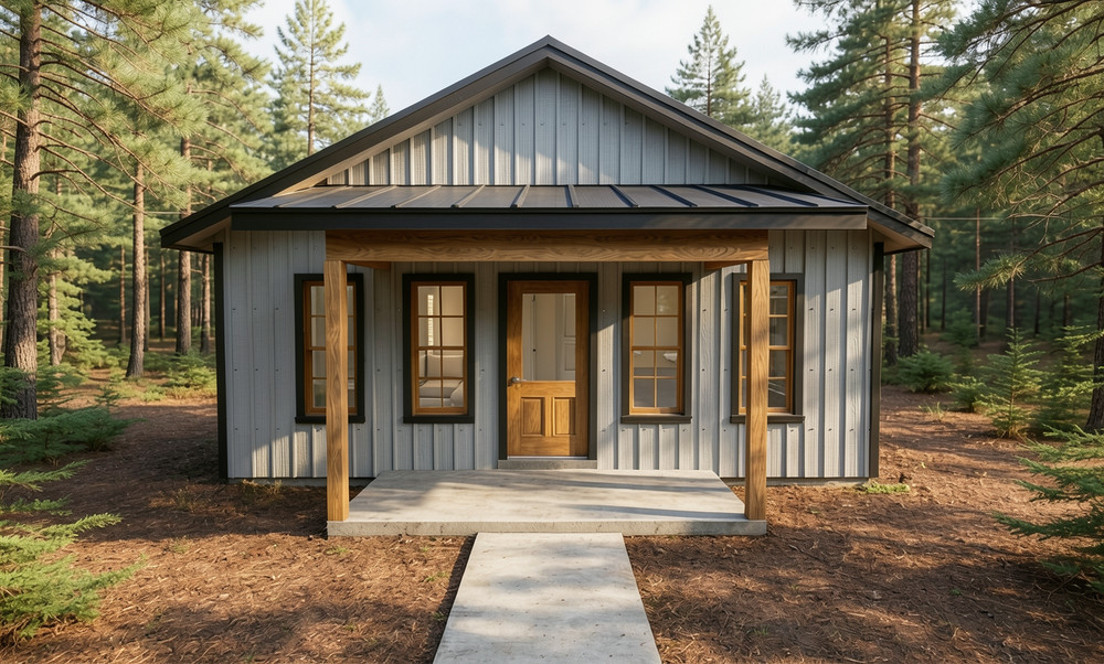 840 Sqft (Living) Modern Cabin – 2 Bd, 1 Ba
