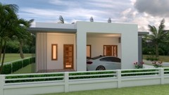 Small House Plan 10×11 Meter 33×36 Feet 3 Beds 2 Baths Terrace (A4 Hard Copy)