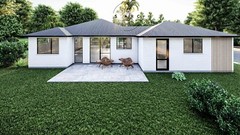 Modern Family House Plan, 168 sqm, One Story, Double Garage, 3 Bedroom, Cottage