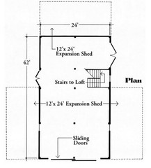 All-Purpose Pole Barn Blueprints – Three Sets of Arlington Barn Plans (eB-225×3)