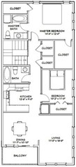 60×48 Apartment with 2-Car 2-RV Garage – PDF FloorPlan – 1,604 sqft – Model 1