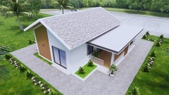 20×30 Small House Plan 6×9 Meter 2 Bed 1 Bath Gable Roof (PDF &A4 Hard Copy)