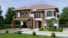 Custom House Plans 15×11 Meter 49×36 Feet 5 Beds 5 Baths Hip Roof (A4 Hard Copy)