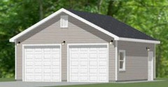24×24 2-Car Garage — 576 sqft — 9ft Walls — PDF Floor Plan — Model 1