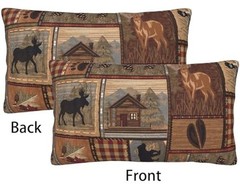 Set of 2 Rectangle 12×20 inch Retro Brown 20″ x 12″ (Pack of 2) Moose Bear Deer