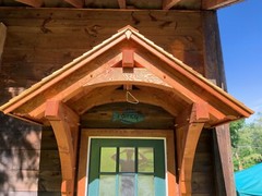 32″ x 54″ Timber Frame Entry Roof DIY Building Plans, Downloadable PDF