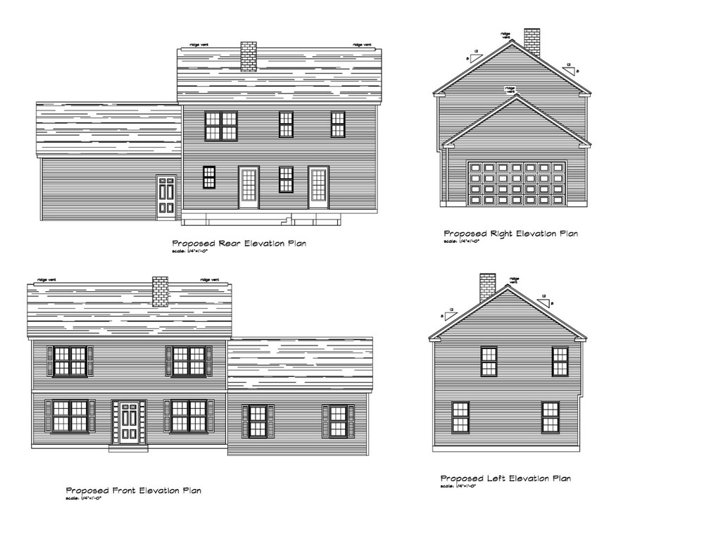 HOUSE PLANS SMALL COLONIAL PLANS 1550 SF 3BR-2B-2 CAR SMALL COLONIAL PLAN #2318