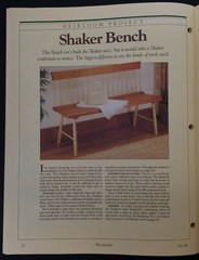 1993 Vintage DIY Shaker Bench Portable Workbench Stool Plans Booklet Woodsmith