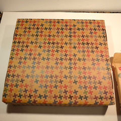 Vintage Kid Made Modern Design Your Own Modern House Craft Kit. Wood & Paper.